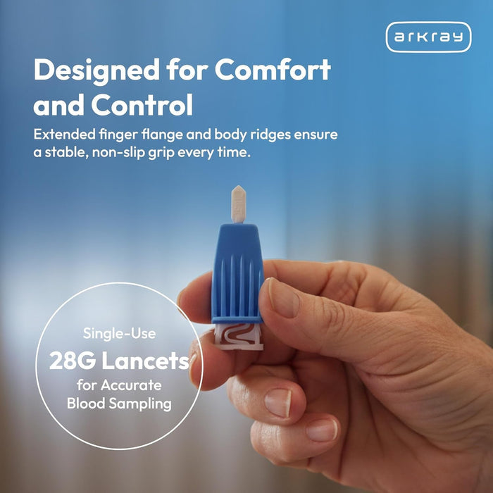 Arkray Assure Safety Lancets, 28 Gauge, 1 mm Depth - 980128-Box - LL Medico