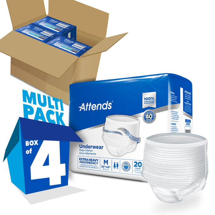 Attends Underwear, Extra Heavy Absorbency - APV40-Pack - LL Medico