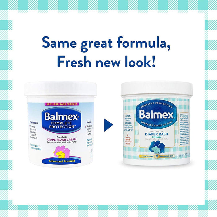 Balmex Diaper Rash Cream, Zinc Oxide, 16 oz