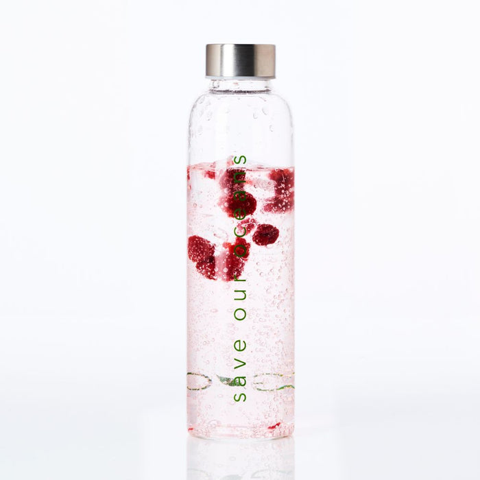 BBBYO Glass Water Bottle with Cover 570mL - Deca
