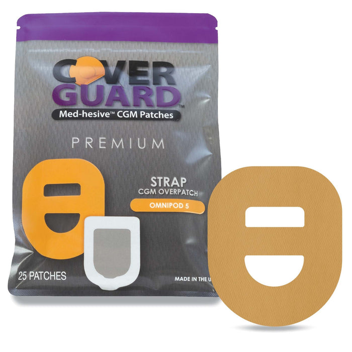 CoverGuard CGM Overpatch for Omnipod 5, Cross-Strap, Tan - 101-300T-Pack - LL Medico