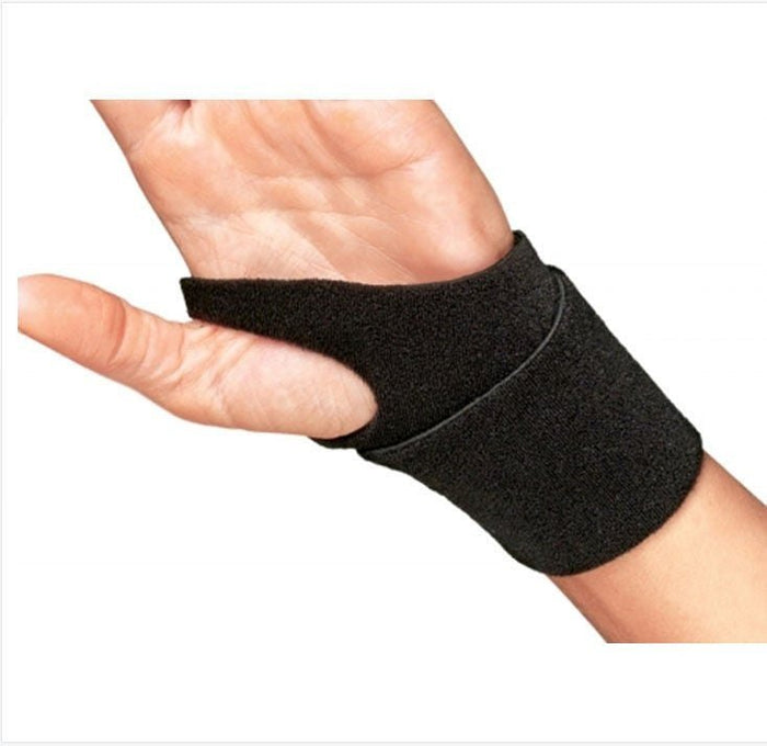 DJO ProCare Wraparound Wrist Support, Black, One Size Fits Most - 79-82300-Single - LL Medico