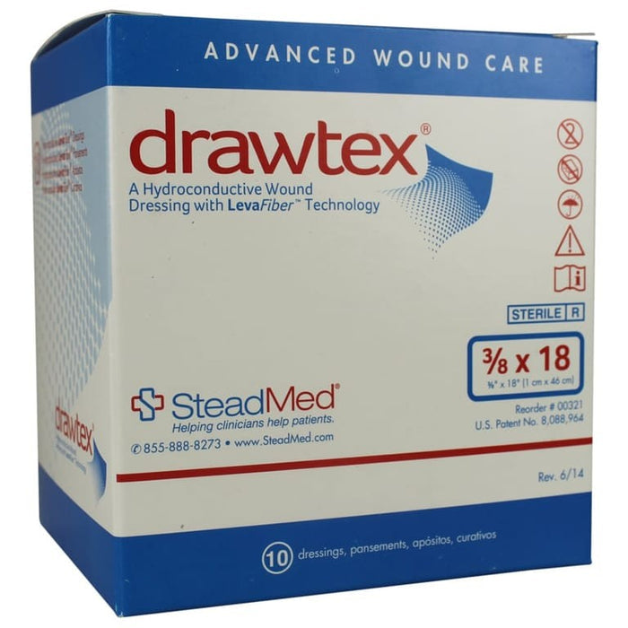 URGO Medical Drawtex Hydroconductive Wound Dressing, 3/8 x 18 Inch
