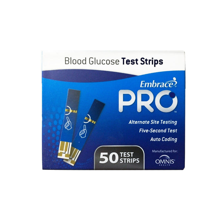 Embrace Blood Glucose Test Strips, 50 Count - ALL02AM0202-Box - LL Medico