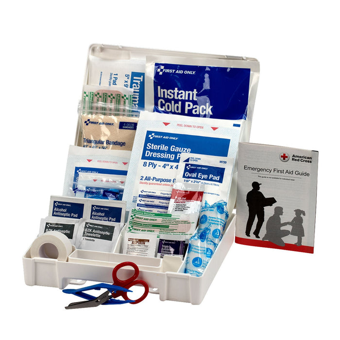 First Aid Only Ten-Person First Aid Kit, Plastic Case with Dividers