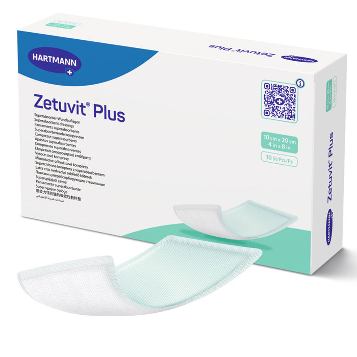 Hartmann Zetuvit Plus Super Absorbent Dressing, Non-Adhesive, Rectangle - 413111 - LL Medico