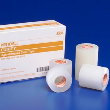 Kendall Curity Hypoallergenic Clear Tape, Non-Sterile, 1/2" x 10 Yard