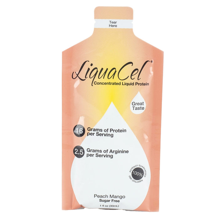LiquaCel Concentrated Liquid Protein Supplement, Peach Mango, 1 oz - GH-86-Case - LL Medico