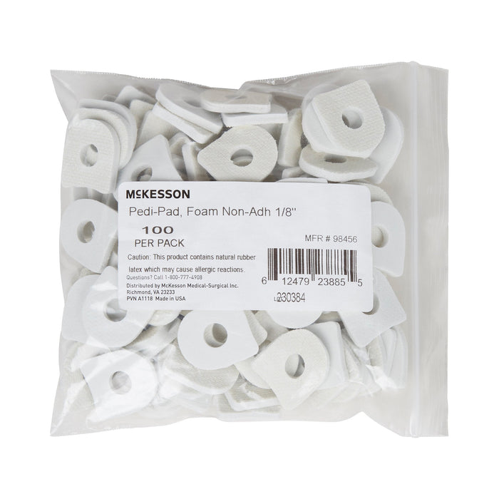 McKesson Pedi-Pad Foam Non-Adhesive Corn Pad, 1/8" - 98456-Pack - LL Medico