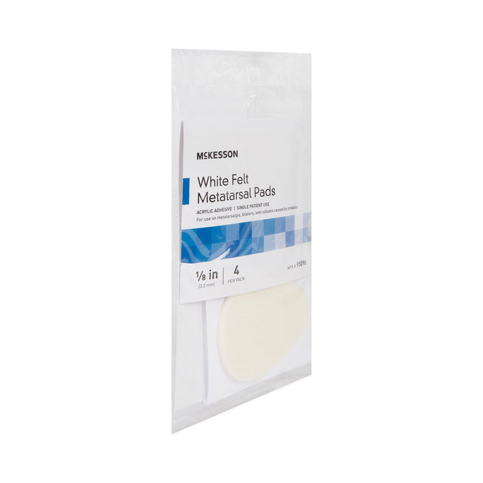 McKesson White Felt Metatarsal Pads, 1/8", 4 Per Pack - 95096-Pack - LL Medico