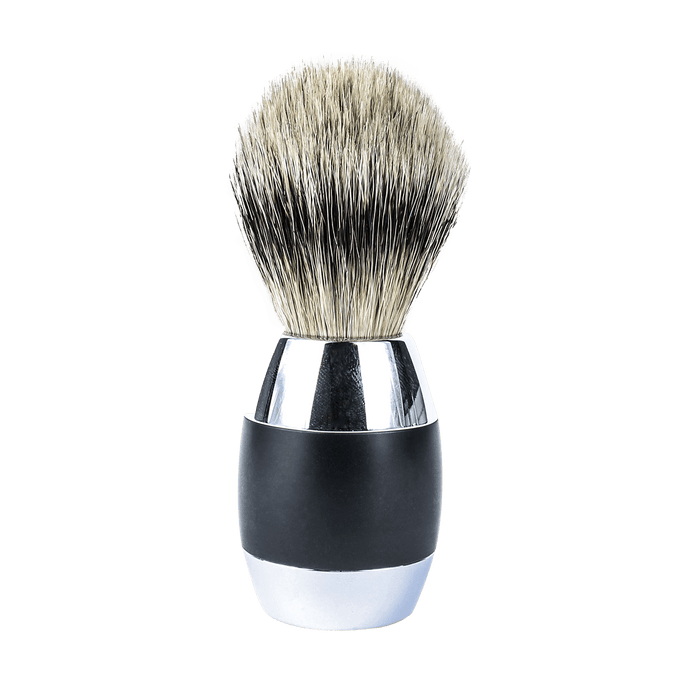 Merkur Chrome Plated Silvertip Badger Brush Black (90 120 011)