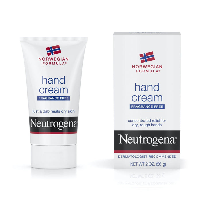 Neutrogena Hand Cream, Norwegian Formula, Fragrance Free, 2 oz Tube