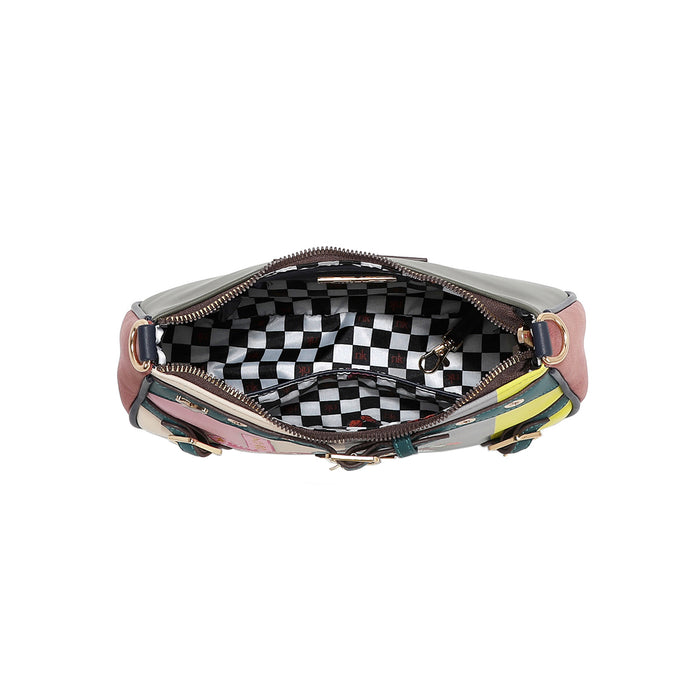 NIKKY GOES SHOPPING CRESCENT CROSSBODY BAG