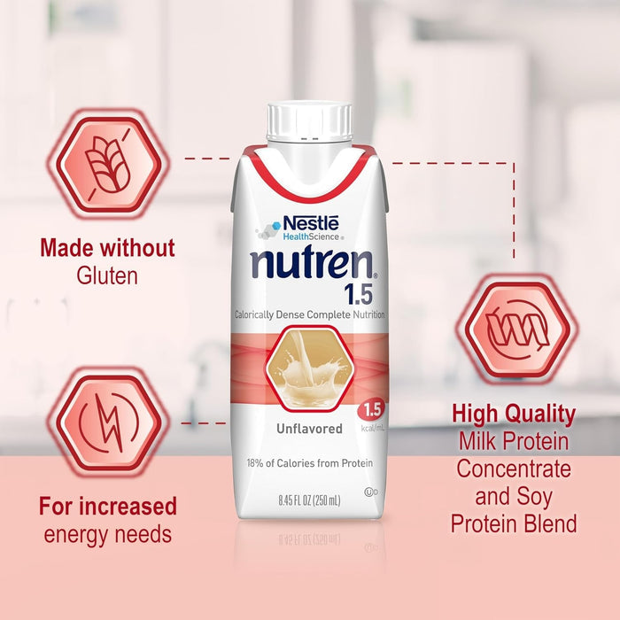 Nutren 1.5 Tube Feeding Formula, Unflavored, 250 mL - 00798716162203-Case - LL Medico