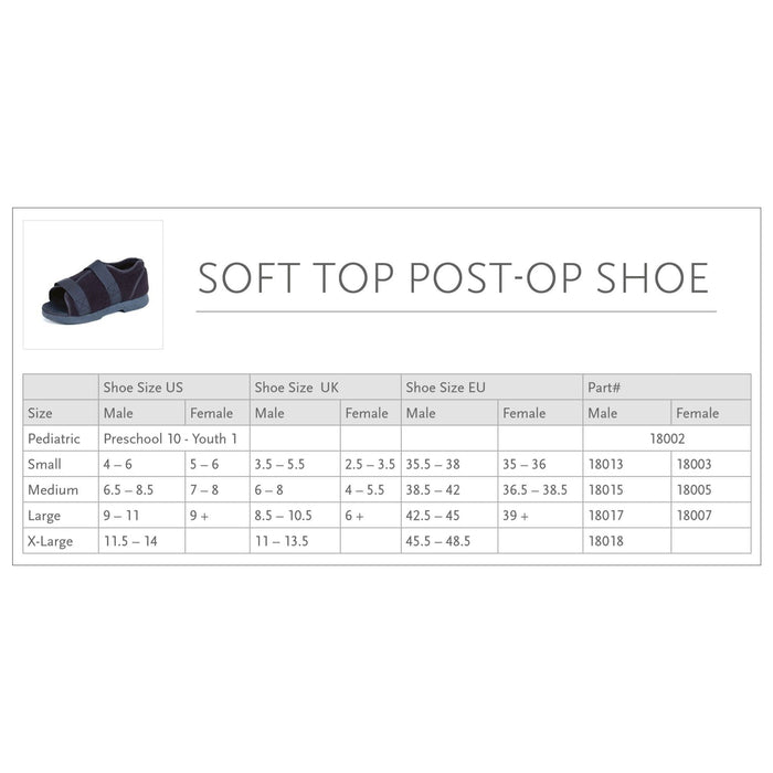 Össur Soft Top Post-Op Shoe, Female - OSS18003-Single - LL Medico