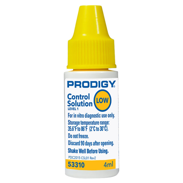 Prodigy Blood Glucose Control Solution, Low Level, 4 mL - 53310-Single - LL Medico