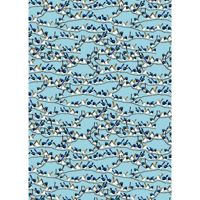 Red Parka Tea Towel Fairy Wren