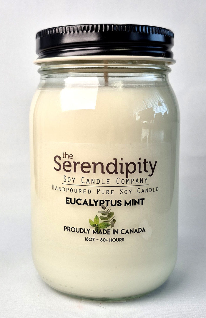 Serendipity Soy Wax Candle - Eucalyptus & Mint