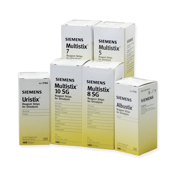 Siemens Uristix 4 Urinalysis Reagent Strips, Glucose, Leucocytes, Nitrite, Protein, 100 Count - 10312569-Single - LL Medico