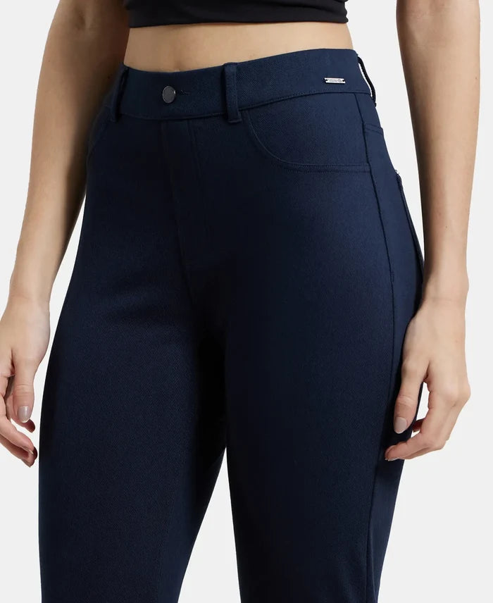 Super Combed Cotton Rich Elastane Slim Fit Jeggings With Pockets - Navy Blazer-6