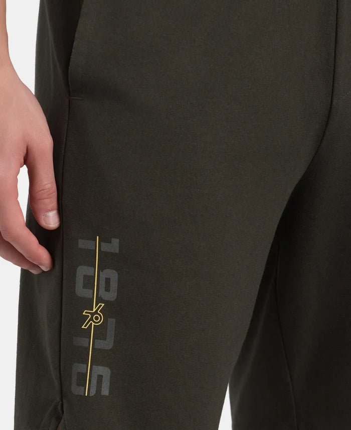 Super Combed Cotton Rich Straight Fit Shorts with Side Pockets - Olive
