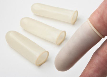 Tech-Med Finger Cot, Powder Free Latex, Half-Finger Length, Medium - 4423M-Box - LL Medico