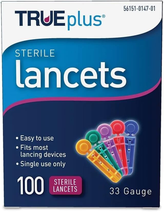 Trividia Health TRUEplus Sterile Lancets, 33 Gauge - 56151014701-Box - LL Medico