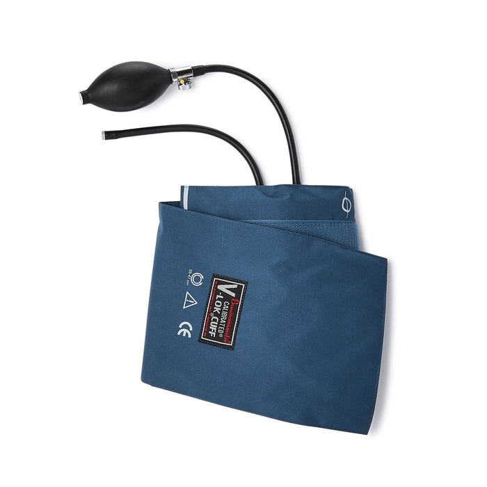 W.A. Baum Calibrated V-Lok Blood Pressure Cuff and Bulb, Large Adult - 1825-Single - LL Medico