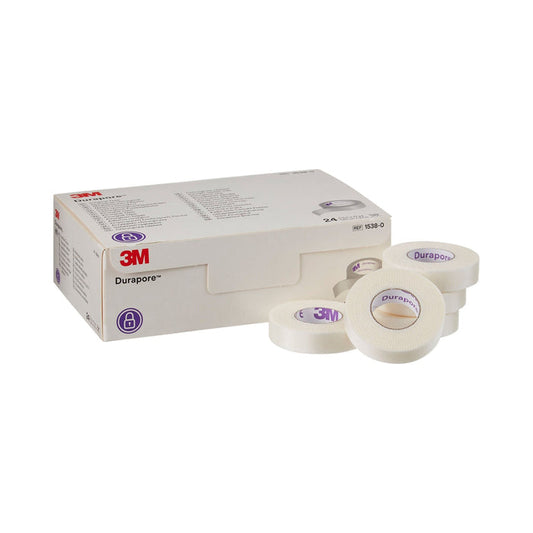 3M Durapore Silk-Like Cloth Medical Tape, 1/2 Inch x 10 Yard, White