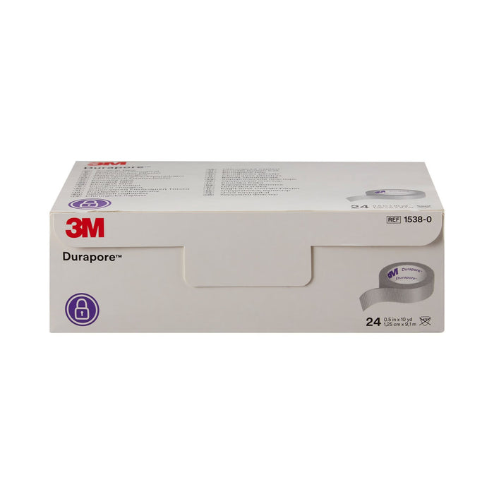 3M Durapore Silk-Like Cloth Medical Tape, 1/2 Inch x 10 Yard, White