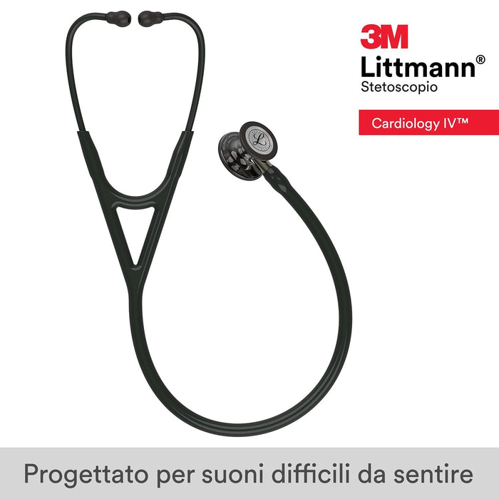 3M Littmann Cardiology IV Diagnostic Stethoscope, Black, 27" Tube - 6152-Single - LL Medico