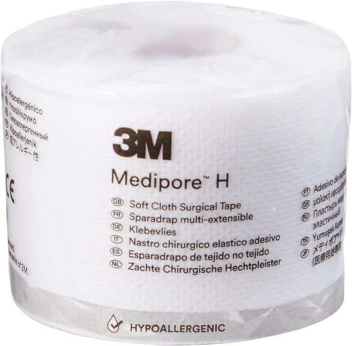 3M Medipore H Cloth Medical Tape, 2 Inch x 10 Yard, White