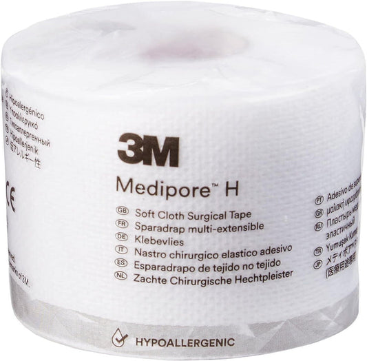 3M Medipore H Cloth Medical Tape, 2 Inch x 10 Yard, White