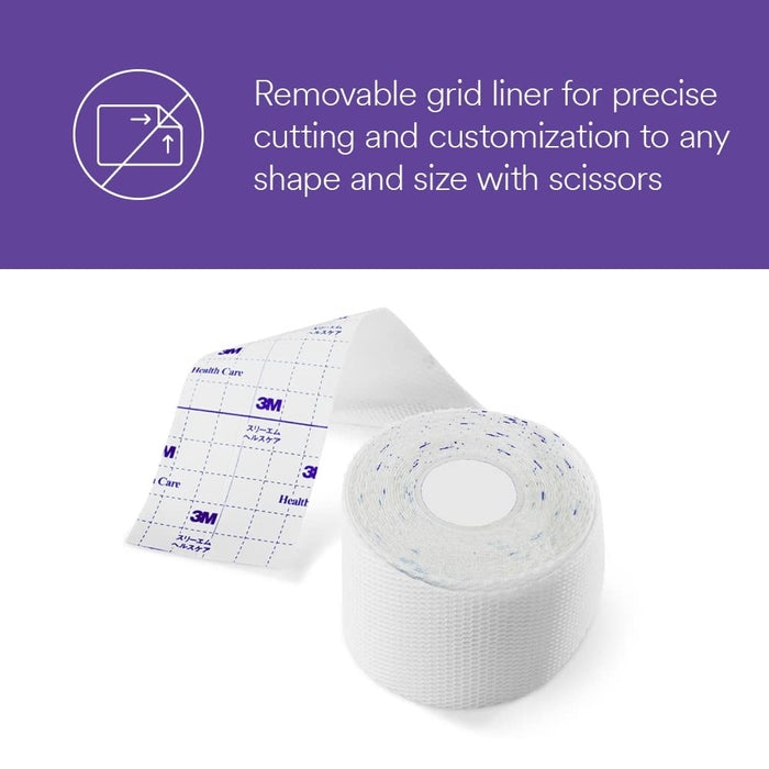 3M Multipore Dry Dressing Retention Tape w/ Liner, 0.5 Inch x 5.5 Yard, White