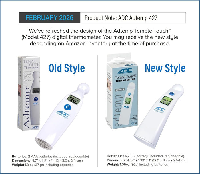 ADC Adtemp 427 Temporal Contact Thermometer - 427-Single - LL Medico
