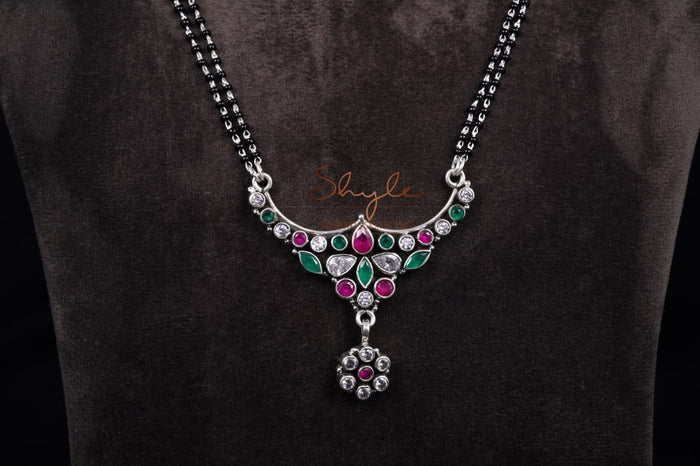 Adya Jadau Multistone Fine Mangalsutra