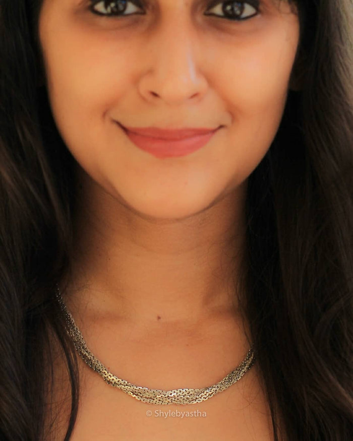 Adya Strangled Silver Chain Necklace