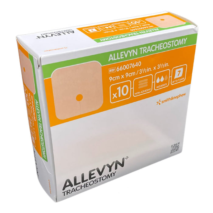 Smith & Nephew Allevyn Tracheostomy Nonadhesive Foam Dressing, 3.5 x 3.5 Inch