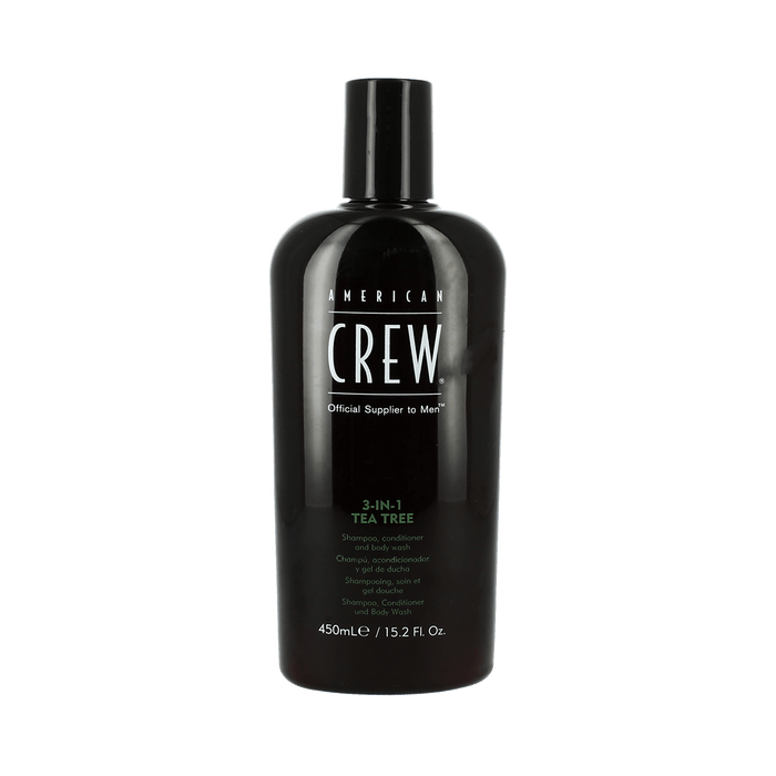 American Crew Tea Tree 3-in-1 Shampoo, Conditioner, Bodywash 450ml