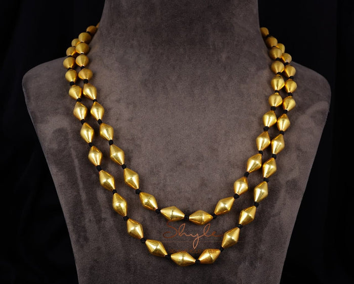 Anvaya Gold Tone Two Layered Dholki Mala