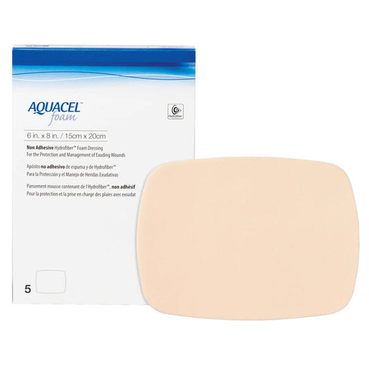 ConvaTec Aquacel Nonadhesive without Border Foam Dressing, 6 x 8 Inch