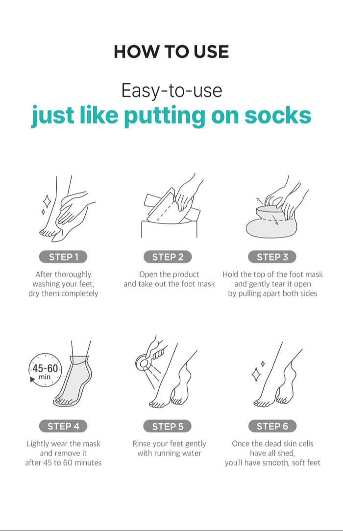 [Ariul] Smooth & Pure Foot Peeling Mask Softening (2 Pairs)