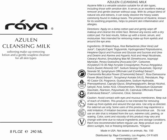 AZULEN CLEANSING MILK (150) RAYA SPA - rayaspa
