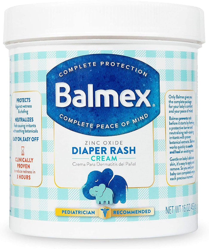 Balmex Diaper Rash Cream, Zinc Oxide, 16 oz