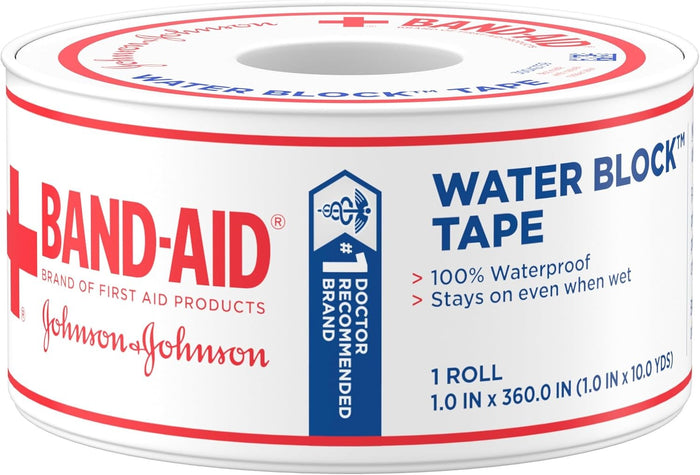 Band-Aid Water Block Tape, 1 Inch x 10 Yard