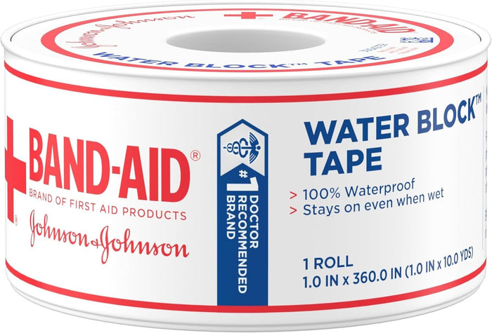 Band-Aid Water Block Tape, 1 Inch x 10 Yard