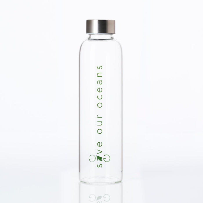 BBBYO Glass Water Bottle with Cover 570mL - Spiral
