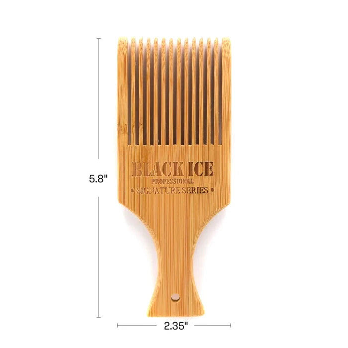Black Ice Professional Volumizing Natural Bamboo Hair Styling Pick Comb