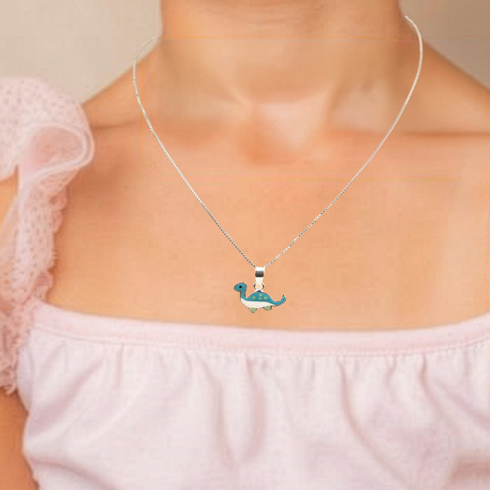 Blue Dino Pendant
