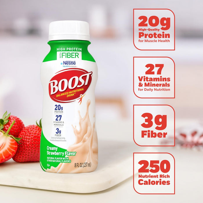 Boost High Protein Nutritional Drink, Creamy Strawberry, 8 oz - BOO00041679801970-Single - LL Medico